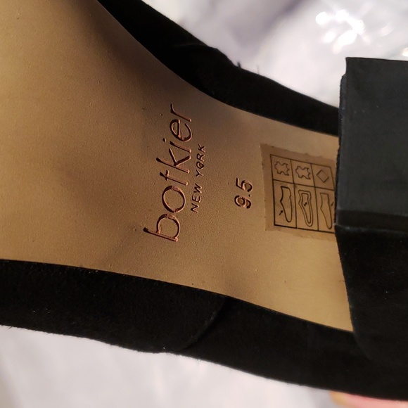 BOTKIER New York ALLIE Suede Leather Block Heel Boots Bootie BLACK NIB Women's - Picture 12 of 16